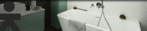 Salle de bain moderne avec bain et grande vasque