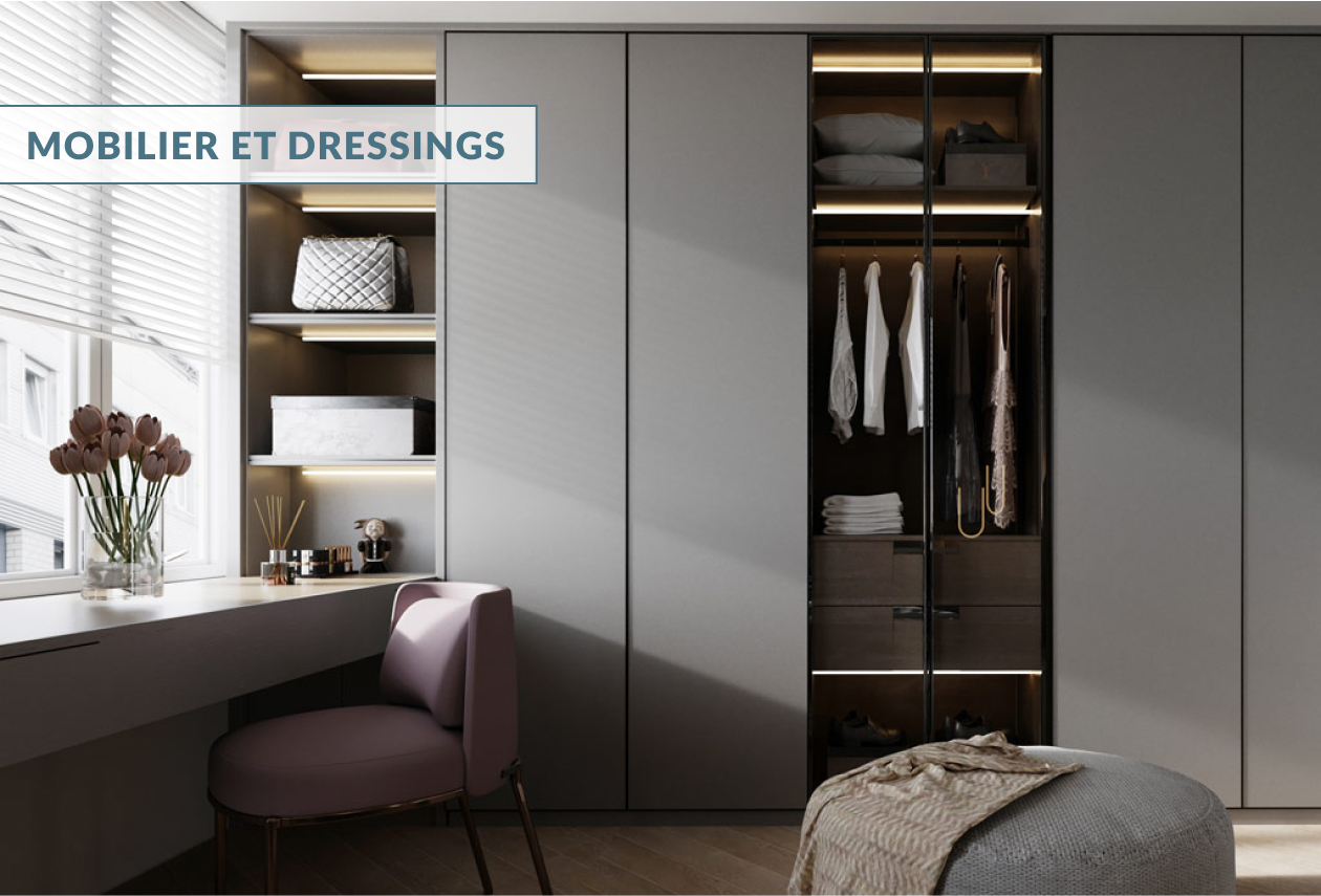 Agencement d'un espace dressing sur mesure