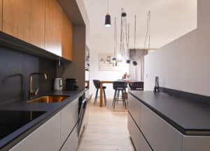 Cuisine design et optimisée en enfilade